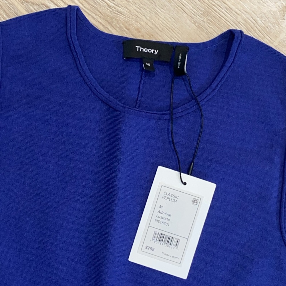 NWT Theory Classic Peplum Medium - Picture 2 of 4